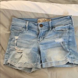light colored jean shorts